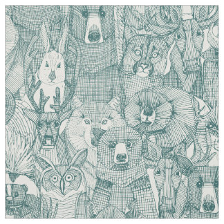 canadian animals jade half pearl fabric