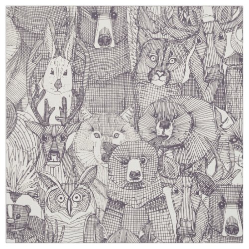 canadian animals mulberry pearl fabric