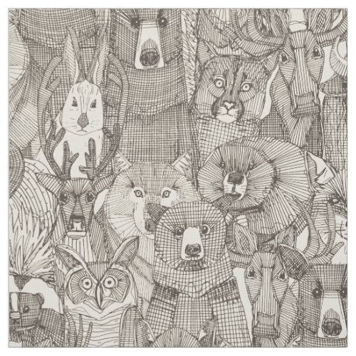 canadian animals natural fabric