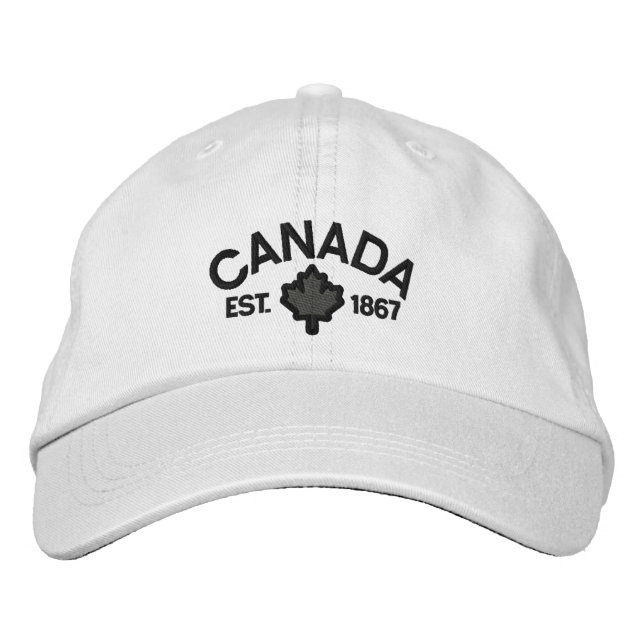 Canadian Anniversary Embroidery Canada Embroidered Baseball Cap (Front)