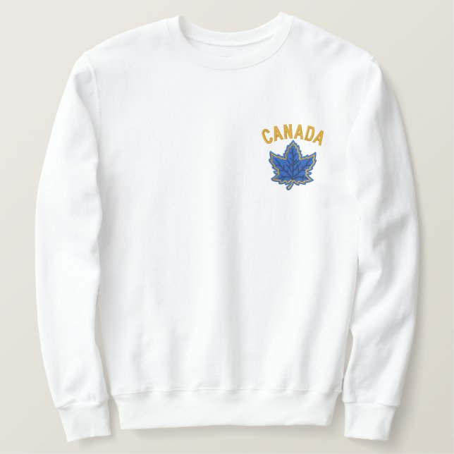 Canadian Anniversary Embroidery Canada Embroidered Sweatshirt (Design Front)