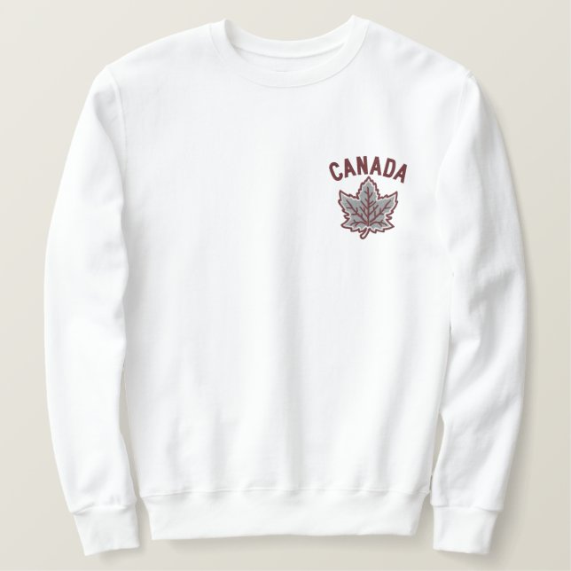 Canadian Anniversary Embroidery Canada Embroidered Sweatshirt (Design Front)