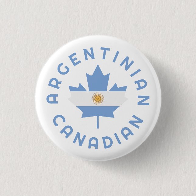 Canadian Argentinian  Roots  Button (Front)