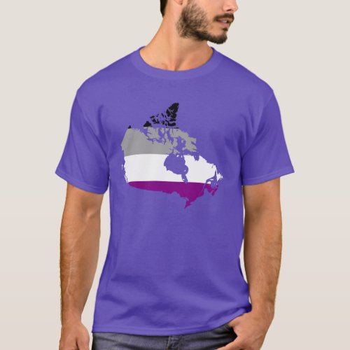 Canadian asexuality pride map T_Shirt