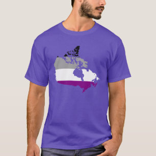 Canadian asexuality pride map T-Shirt