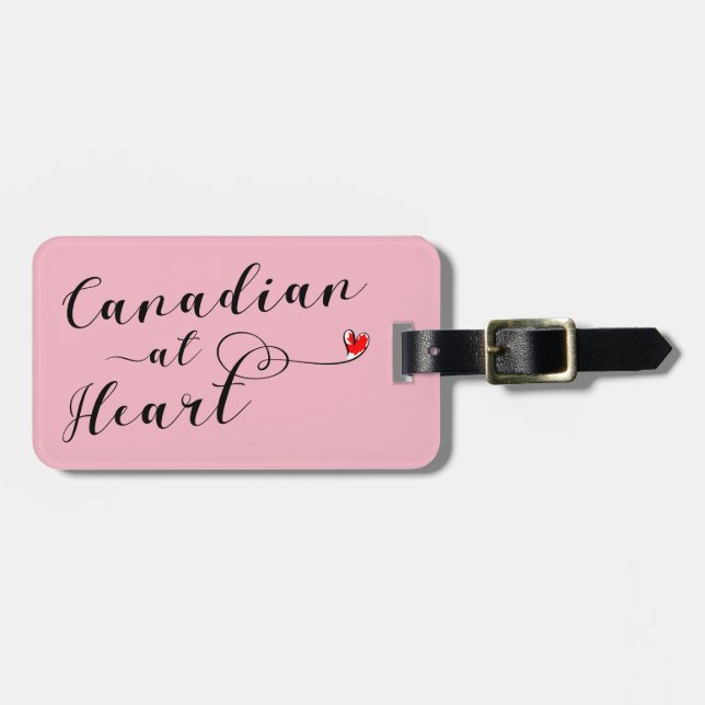 Canadian At Heart Luggage Tag Template (Front Horizontal)