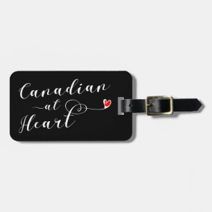 Canadian At Heart Luggage Tag Template, Canada