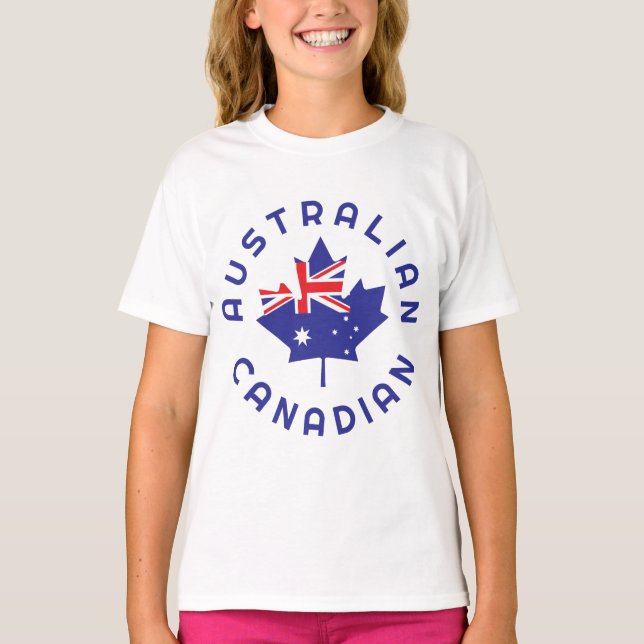 Canadian Australian   Roots  T-Shirt (Front)