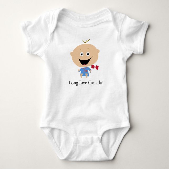 Canadian baby boy - baby bodysuit (Front)