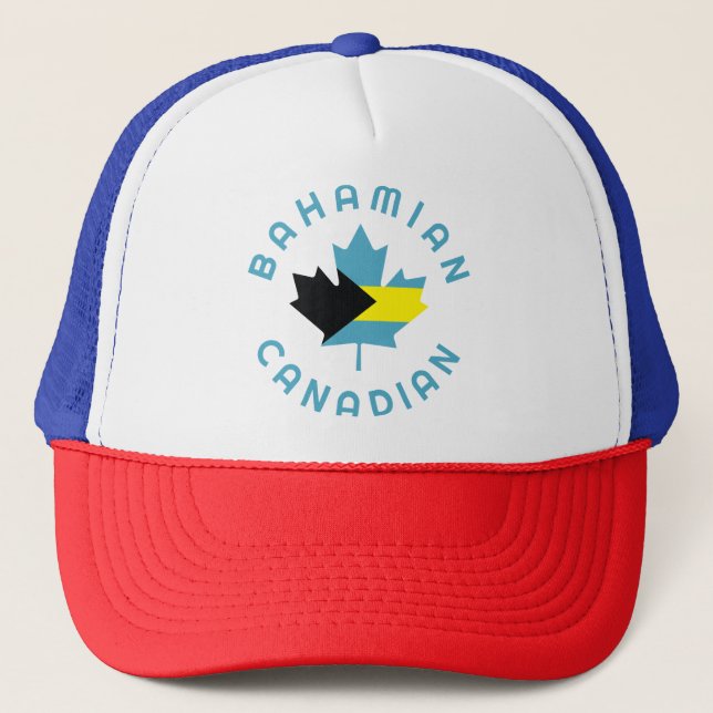 Canadian Bahamian   Roots  Trucker Hat (Front)