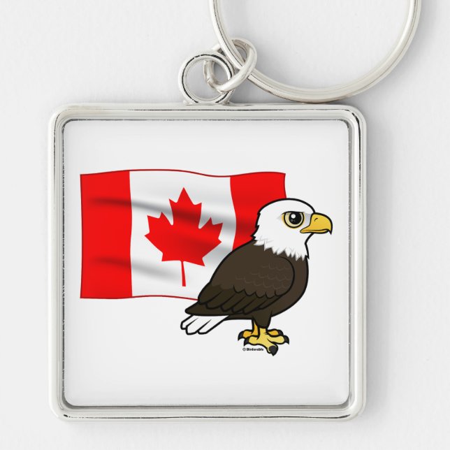 Canadian Bald Eagle Keychain (Front)