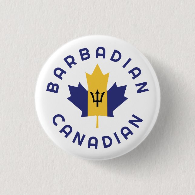 Canadian Barbadian Roots Button (Front)