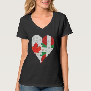 Canadian Basque Flag Heart T-Shirt