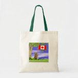 Canadian Beaver And Flag Tote Bag at Zazzle