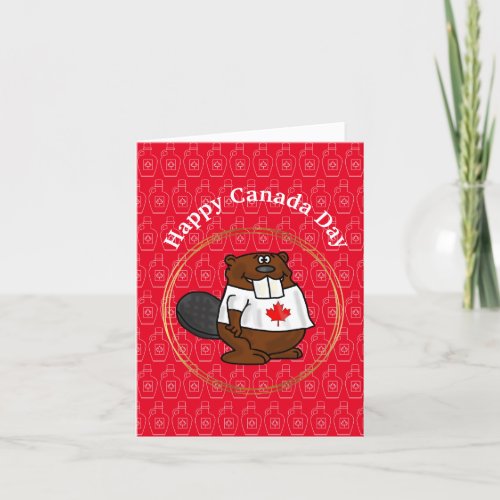 Canadian Beaver Funny Canada Day Card