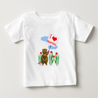 Canadian Beaver Loves Manitoba Baby T-Shirt