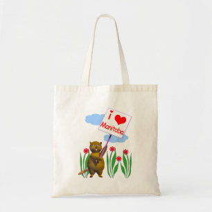 Canadian Beaver Loves Manitoba Tote Bag