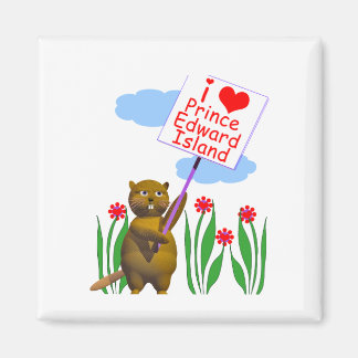 Canadian Beaver Loves Prince Edward Island Magnet