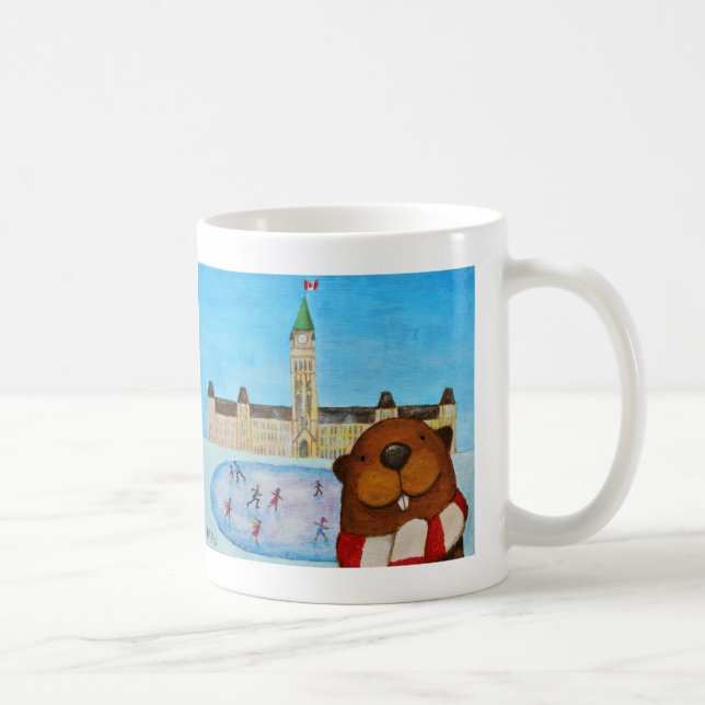 Canadian Beaver Mug Funny Canadian Gift Mug (Right)