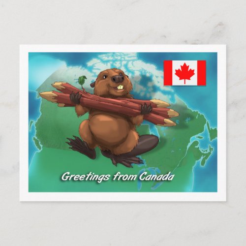 Canadian Beaver Postcard