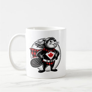 Canadian Beaver Superhero Coffee Mug