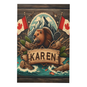 Canadian Beaver's Dam Wood Wall Art