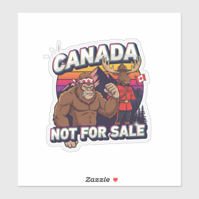 Canadian Bigfoot-Not For Sale  Sticker (Sheet)