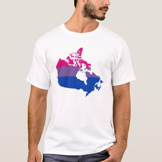 Canadian bisexuality pride map T-Shirt (Front)