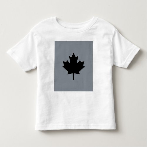 Canadian Black Maple Leaf Design Toddler T_shirt