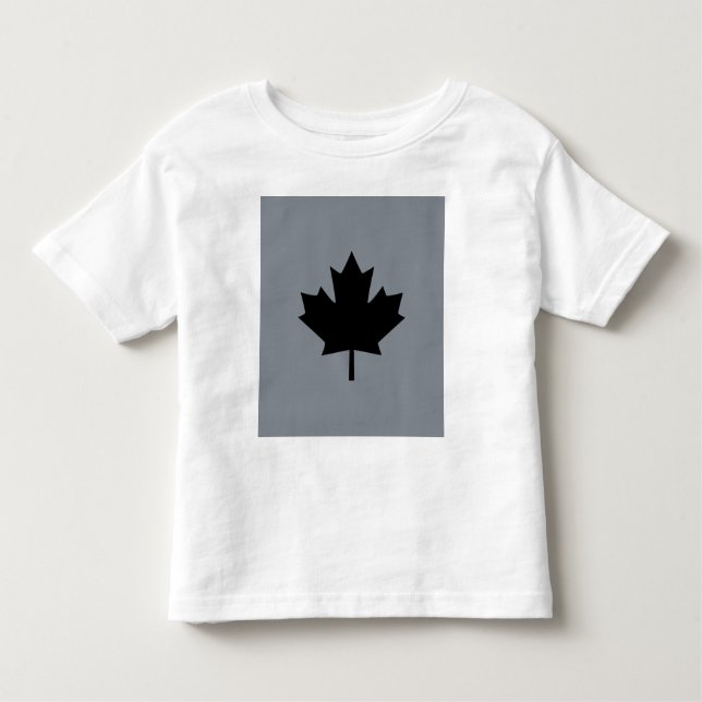Canadian Black Maple Leaf Design Toddler T-shirt (Front)