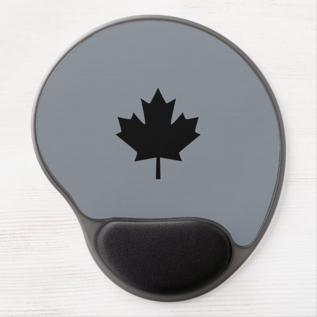 Canadian Black Maple Leaf Display Gel Mouse Pad (Front)