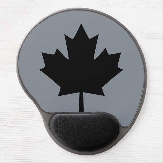 Canadian Black Maple Leaf Display Gel Mouse Pad (Front)