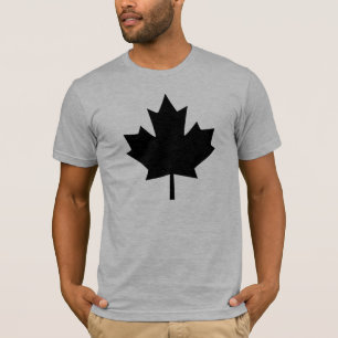 Canadian Black Maple Leaf Display T-Shirt