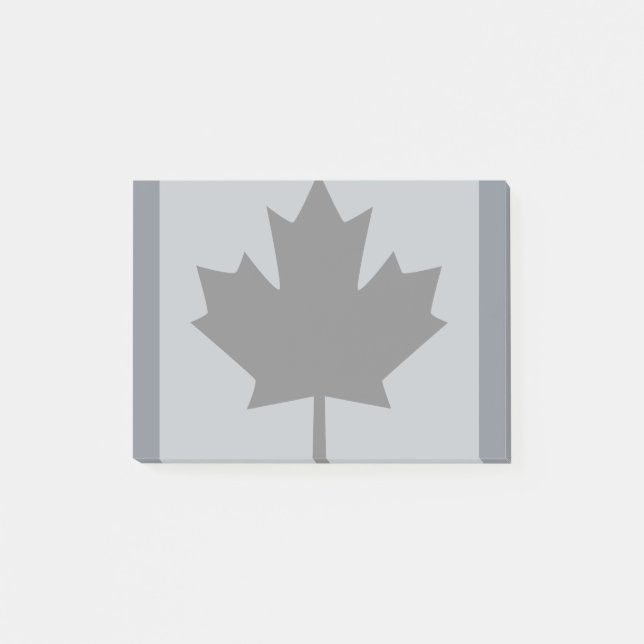 Canadian Black Maple Leaf Graphic Post-it Notes (Front)