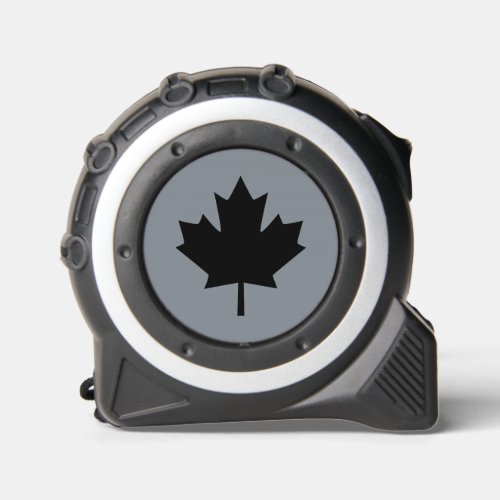 Canadian Black Maple Leaf on Grey Tape Measure