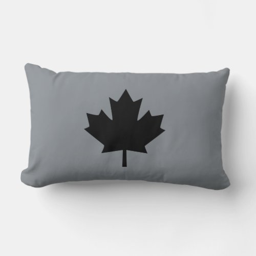 Canadian Black Maple Leaf Style Lumbar Pillow