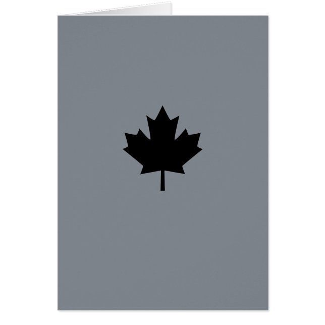 Canadian Black Maple Leaf Symbol Cards (Front)