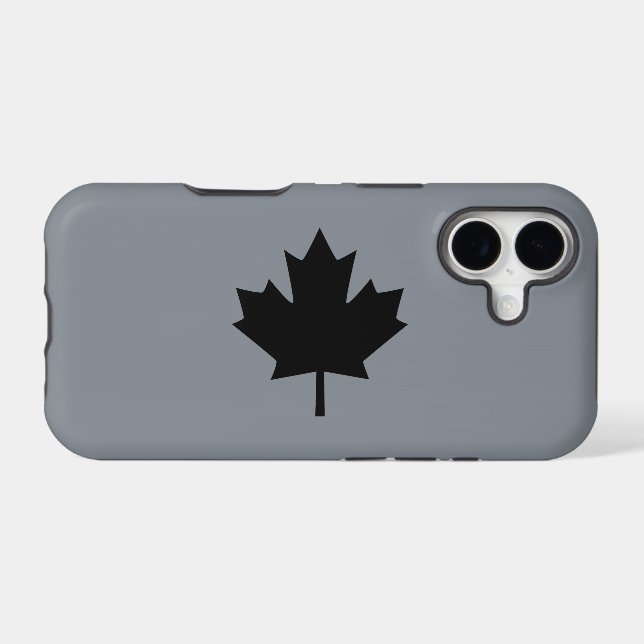Canadian Black Maple Leaf Symbol Case-Mate iPhone Case (Back (Horizontal))