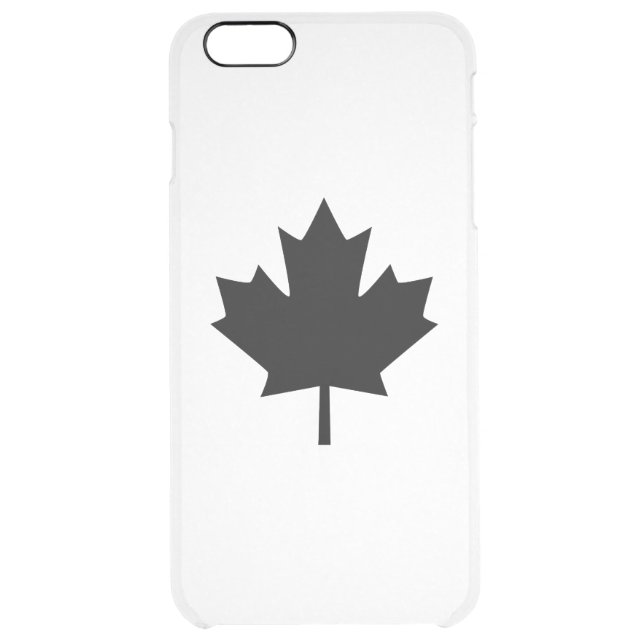 Canadian Black Maple Leaf Uncommon iPhone Case (Back)