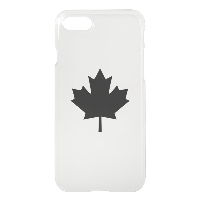 Canadian Black Maple Leaf Uncommon iPhone Case (Back)