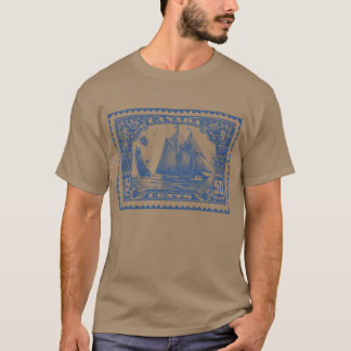 Canadian Blue Nose Postage Stamp T-Shirt