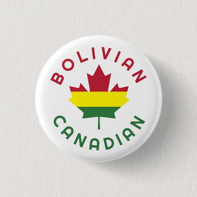 Canadian Bolivian  Roots Button (Front)