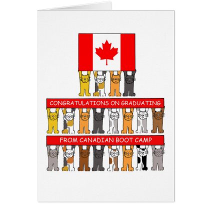 Canadian Boot Camp Graduation Congratulations Card