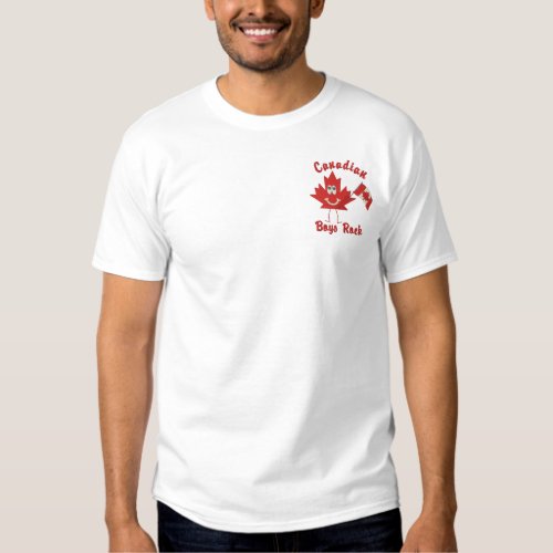 Canadian Boys Rock Embroidered T_Shirt
