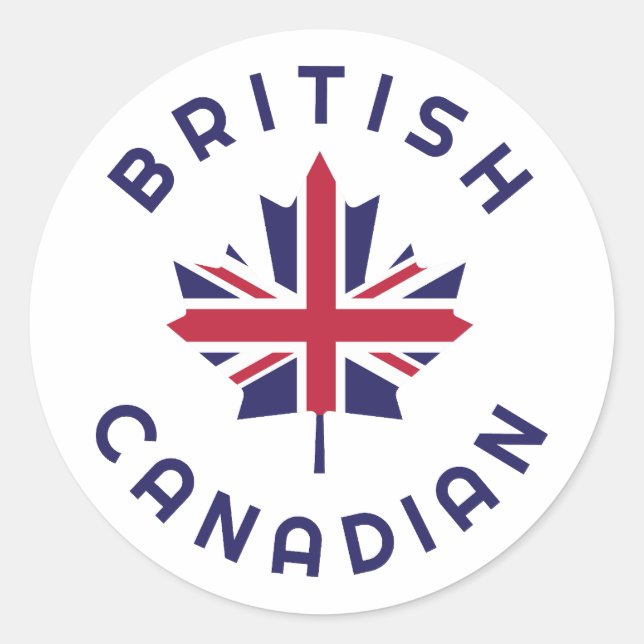 Canadian British Roots Classic Round Sticker (Front)