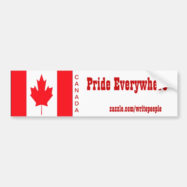 canadian bumper stickers-pride everywhere sticker (Front)