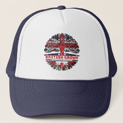 Canadian Canada Uk United Kingdom British Tree Trucker Hat