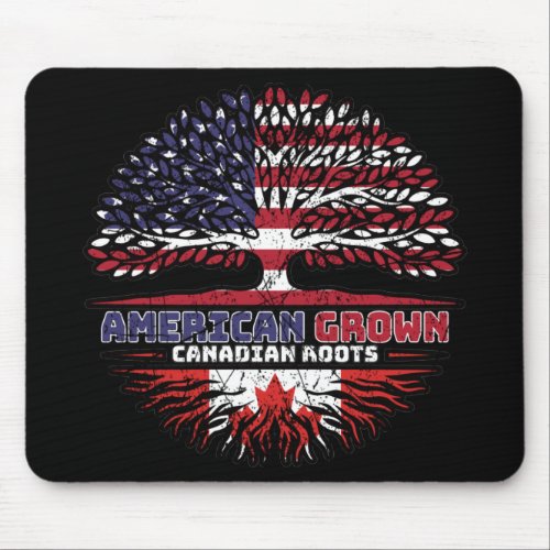 Canadian Canada US American USA United States Tree Mouse Pad