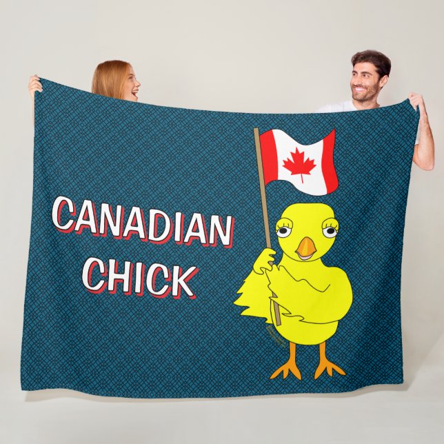 Canadian Chick Fleece Blanket (In Situ)