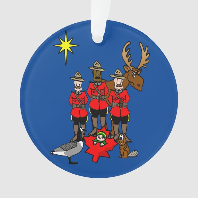 Canadian Christmas Nativity Scene Ornament (Front)